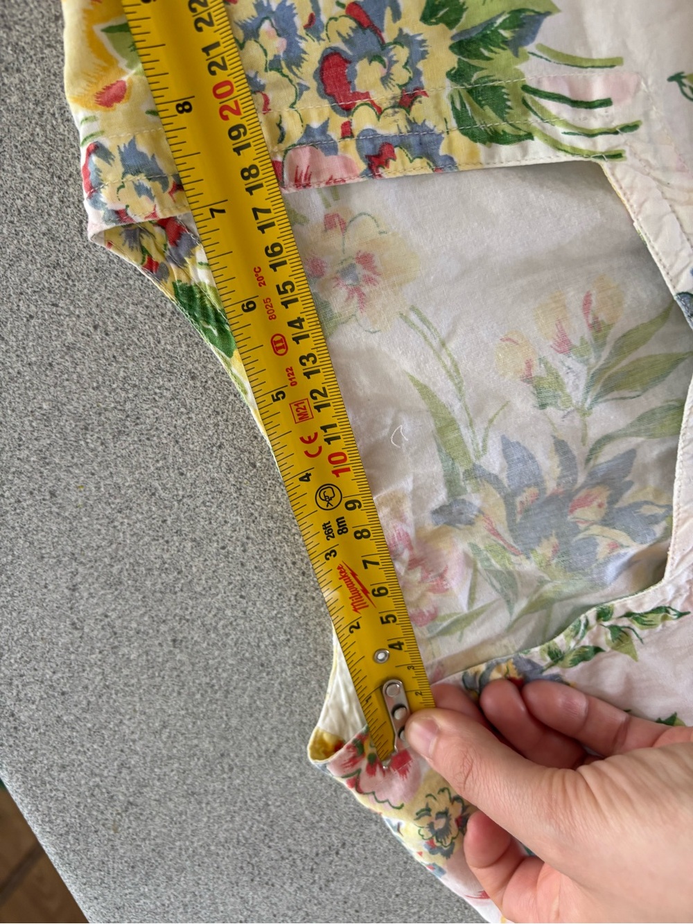 April Cornell Garden Floral Cottagecore Midi Dress White Button Front Tie Back M - Picture 13 of 14